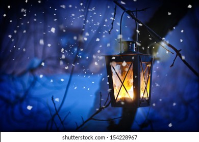 Christmas Lantern - Shutterstock ID 154228967