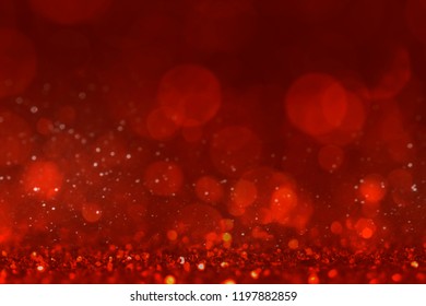 Christmas Light Background.  Holiday Glowing Backdrop. Defocused Background With Blinking Stars. Blurred Bokeh.