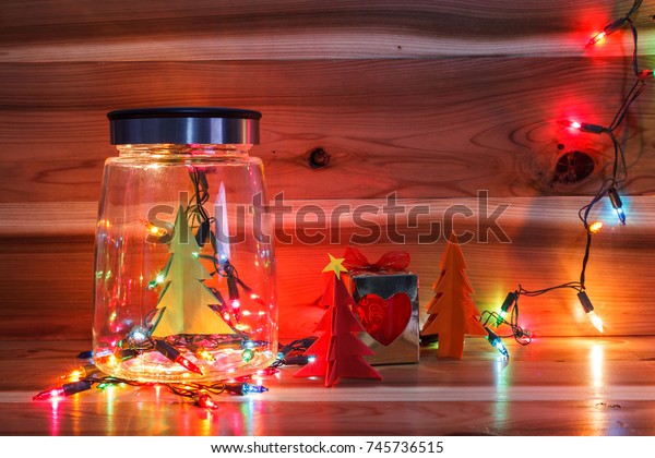 Christmas Light Glass Decor Vase Light Stock Photo Edit Now