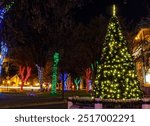 Christmas Light At The Town Square and Yavapai County Courthouse, Prescott, Arizona, USA