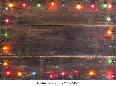 Christmas Lights Frame Background