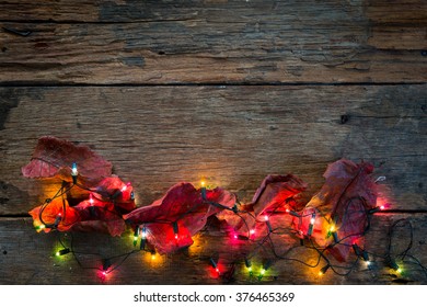 Christmas Lights Frame Background Stock Photo 376465369 | Shutterstock