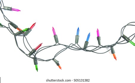 Christmas Lights Isolated On White Background