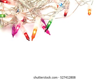 Christmas Lights Isolated On White Background