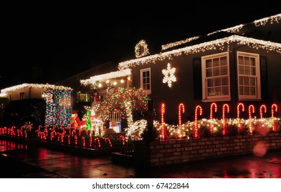 Christmas Lights On A House