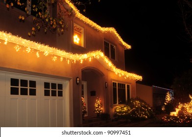 Christmas Lights On A House