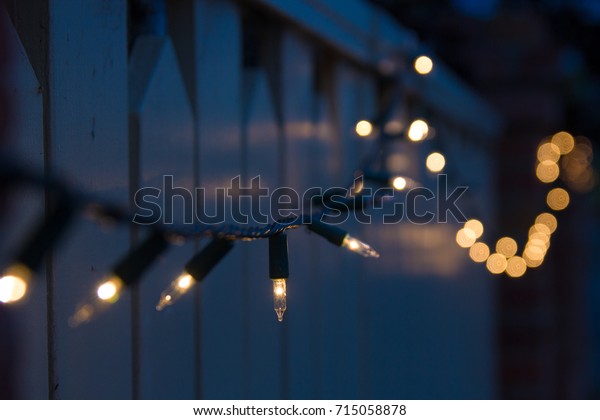 Christmas Lights Subdued Light Draped Over Stock Photo Edit Now