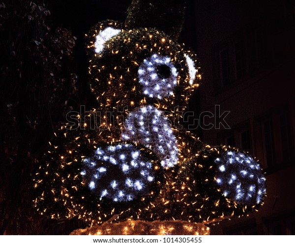teddy bear christmas lights