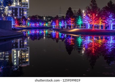 Christmas Lights Addison Tx 2022 Christmas Lights Vitruvian Park Addison Texas Stock Photo (Edit Now)  1259599819