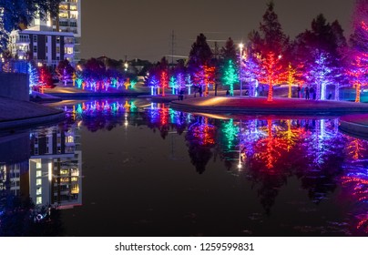 Christmas Lights At Vitruvian Park Addison Texas