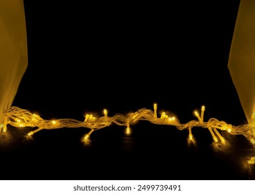 Christmas Lights Warm Flickering wire LED Lights for Festival celebration - Powered by Shutterstock