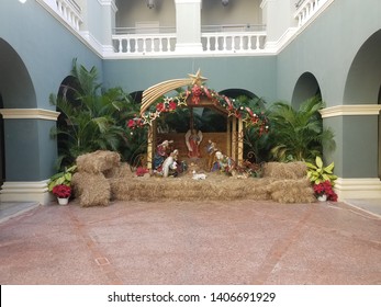 Christmas Manger Or Nativity Scene In Ponce, Puerto Rico