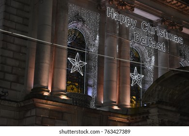 Christmas Market Decoration In Belfast Lights Stars