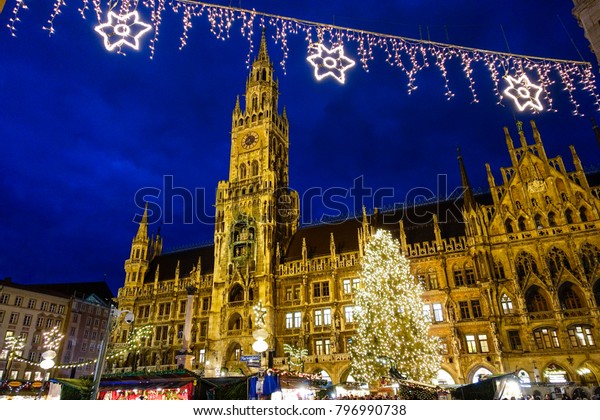 Christmas Market Marienplatz Munich Bavaria Germany Stock Photo (Edit ...