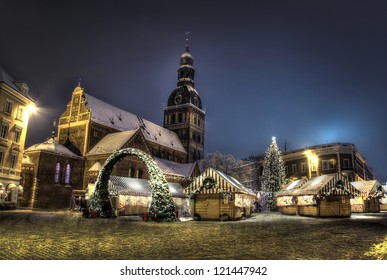 Christmas Market In Riga, Latvia