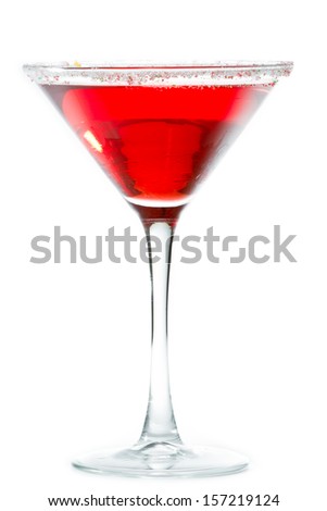 christmas martini isolated on a white background garnished with sugar rim in different colors - White Christmas Martini christmas martini isolated on a white background garnished with sugar rim in different colors - White Christmas Martini