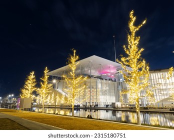 Christmas mood with water reflections, Athens, Greece - Shutterstock ID 2315180751
