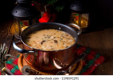 A Christmas Mushroom Soup Of Polish Style