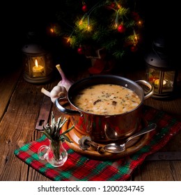 A Christmas Mushroom Soup Of Polish Style