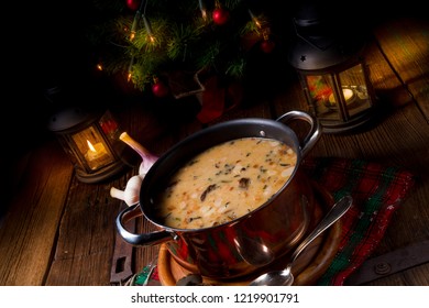 A Christmas Mushroom Soup Of Polish Style