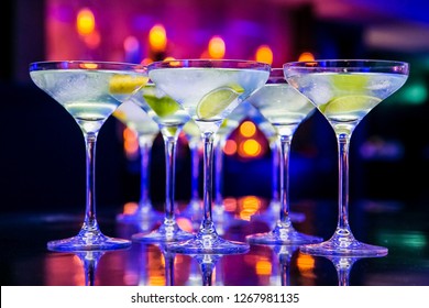 Christmas Or New Year Drinks For Gala Dinner Or Cocktail Party Event