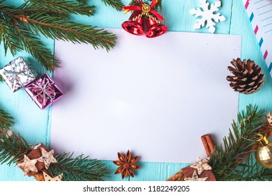 Christmas New Year Blue Beauty Flat Stock Photo 731657227 | Shutterstock
