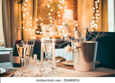 Christmas Or New Year Party Table