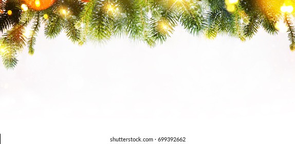 Christmas and New Year s holiday background with copy space,  Christmas border - Powered by Shutterstock