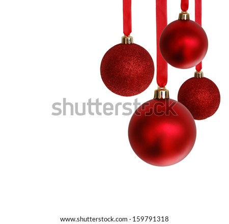Christmas ornaments hanging
