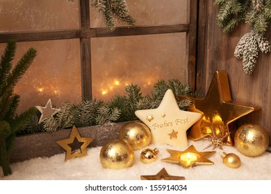  Christmas Ornaments On Window Sill