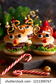 Christmas Party Idea: Kids Christmas Burger Reindeer Sloppy Joe