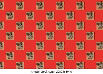 Christmas pattern with Christmas gift for background