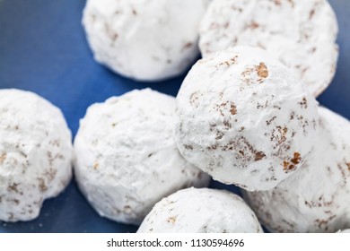 Christmas Pecan Snowballs Cookie Balls. Selective focus. - Powered by Shutterstock