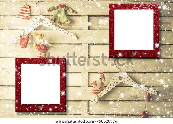 Christmas Photo Frames Cards Two Empty Stock Photo 758520976 | Shutterstock