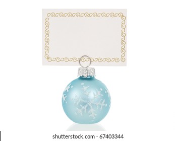 Christmas Place Card Holder In Ball Shape