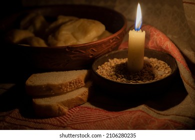 Christmas Porridge In A Candlelight