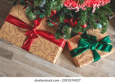 Christmas present under the tree, Christmas gift, Chritmas decoration, Christmas tree