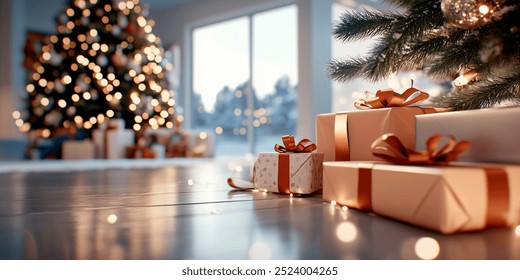 Christmas presents under a christmas tree - Powered by Shutterstock