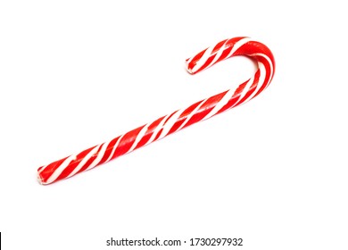 Christmas red candy isolated on white background