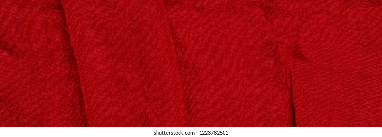 Christmas Red Cloth, Close Up Banner Background