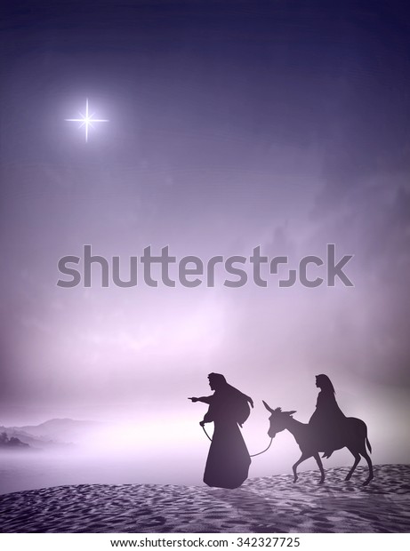 Christmas Religious Nativity Concept Joseph Mary Stock Photo (edit Now 