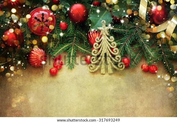 Christmas Retro Card Border Design Stock Photo (Edit Now) 317693249