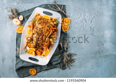 Similar – Image, Stock Photo Chicken legs with potato and green beans