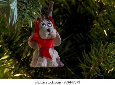 Christmas Rudolph Dog Ornament