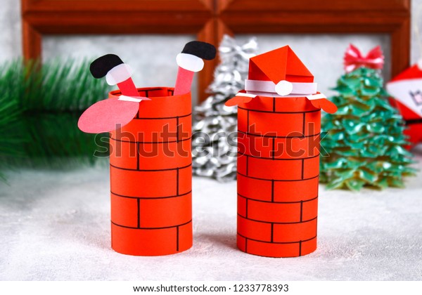 Christmas Santa Claus Chimney Made Toilet Stock Photo Edit Now