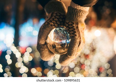 Christmas Scene In A Snowglobe
 , Red Square , Moscow