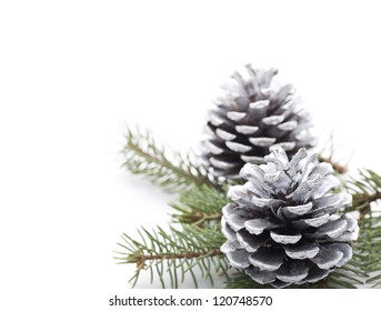 Christmas Silver Pine Cones