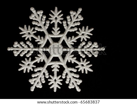 Christmas Snowflake Decoration On Black Background Stock Photo (Edit Now) 65683837 - Shutterstock