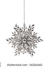 Christmas Snowflake Ornament On A White Background