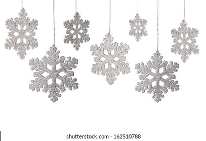 Christmas snowflake ornament on a white background